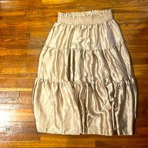 Gold midi skirt